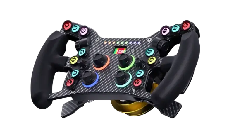 Leoxz XGT Pro simracingstuur met display en RGB