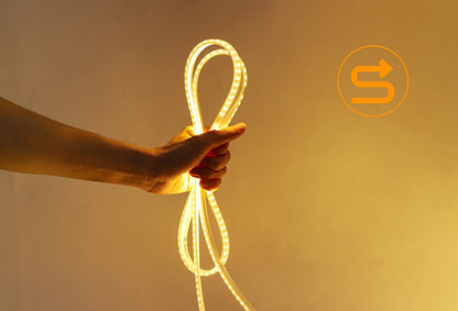 Lichtslang plat Warmwit PER METER | 120 LEDs/m | Inkortbaar | 3000K IP65 | Zonder Stekker