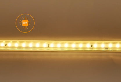 Lichtslang plat Warmwit PER METER | 120 LEDs/m | Inkortbaar | 3000K IP65 | Zonder Stekker