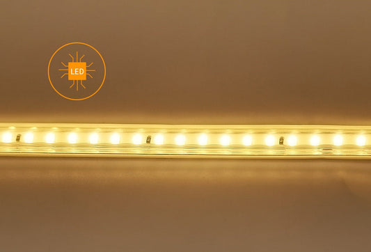 Lichtslang plat Warmwit PER METER | 120 LEDs/m | Inkortbaar | 3000K IP65 | Zonder Stekker