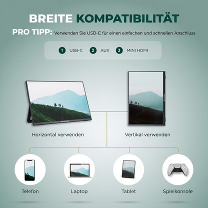 Remodius 13-inch draagbare monitor – 2K IPS
