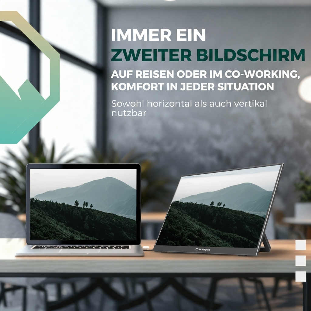 Remodius 16-inch draagbare monitor – 2.5K IPS