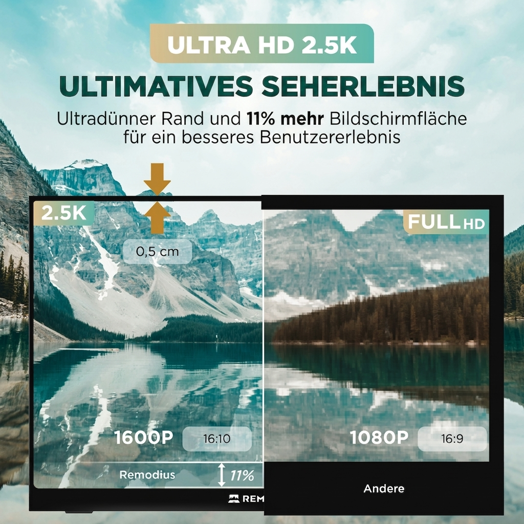Remodius 16-inch draagbare monitor – 2.5K IPS