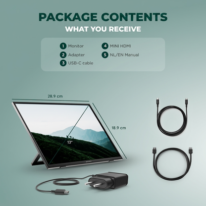 Remodius 13-inch draagbare monitor – 2K IPS