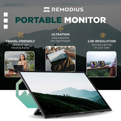 Remodius 13-inch draagbare monitor – 2K IPS