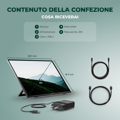 Remodius 13-inch draagbare monitor – 2K IPS