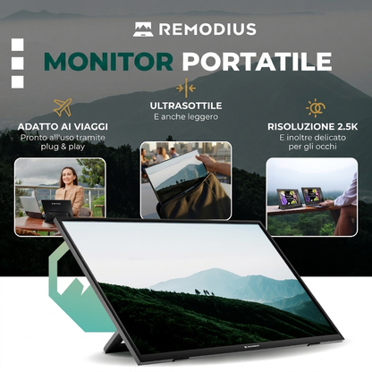 Remodius 13-inch draagbare monitor – 2K IPS