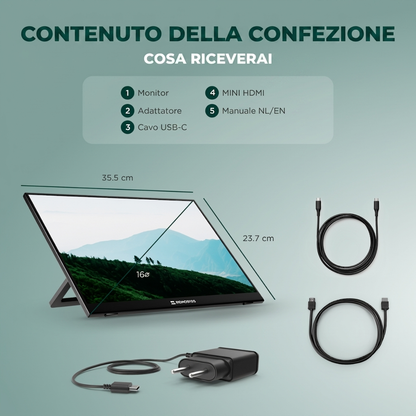 Remodius 16-inch draagbare monitor – 2.5K IPS