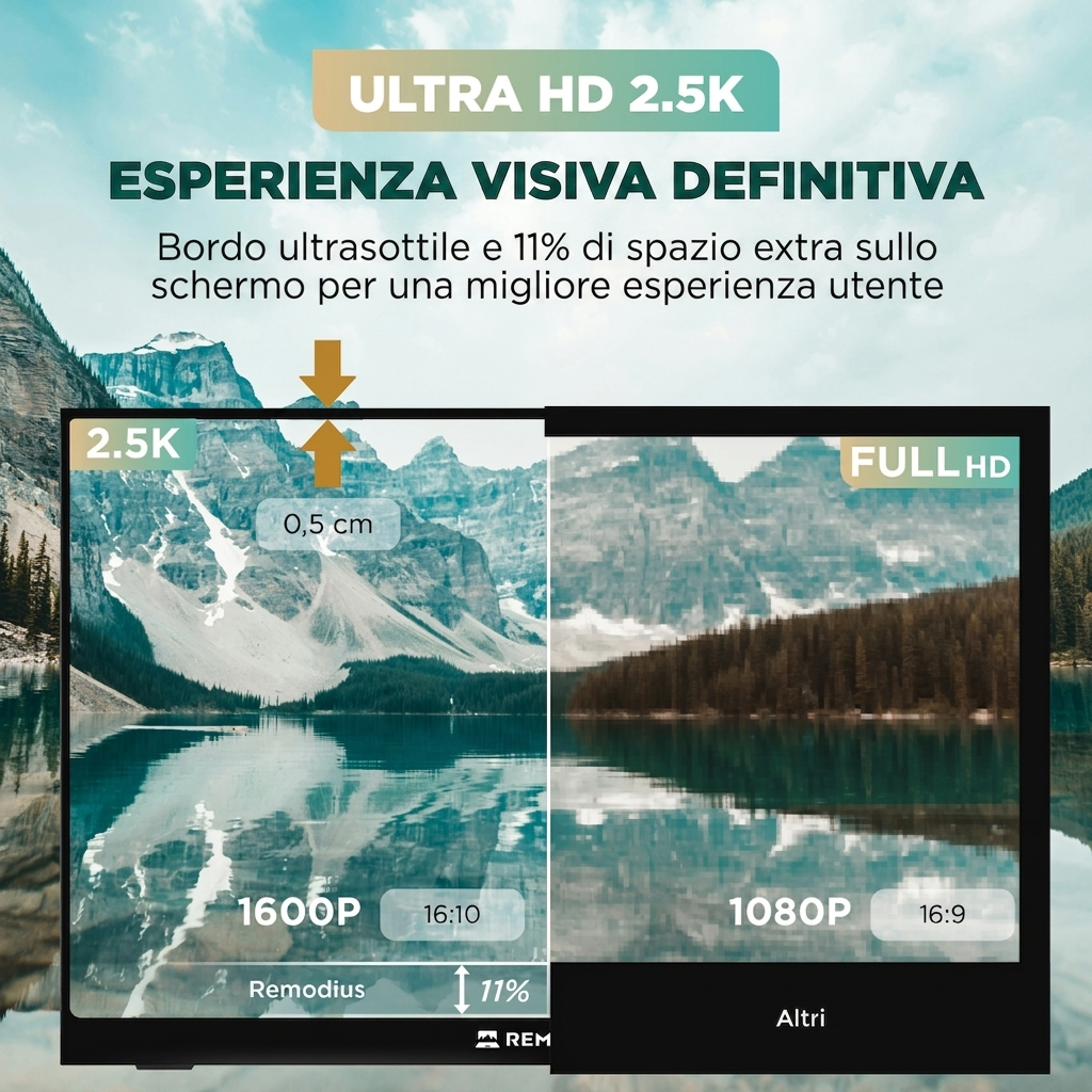 Remodius 16-inch draagbare monitor – 2.5K IPS