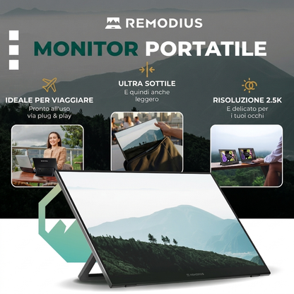 Remodius 16-inch draagbare monitor – 2.5K IPS
