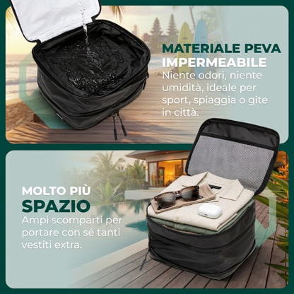 Comnox - Packing Cubes Set van 4 - Slimme reisorganisatie - Zwart met compressie