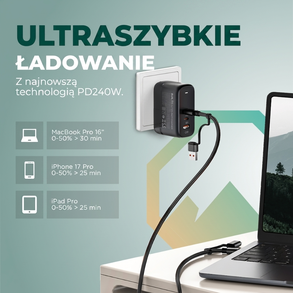Comnox - UniCharge Oplaadkabel - Alles-in-één oplossing - 4 aansluitingen