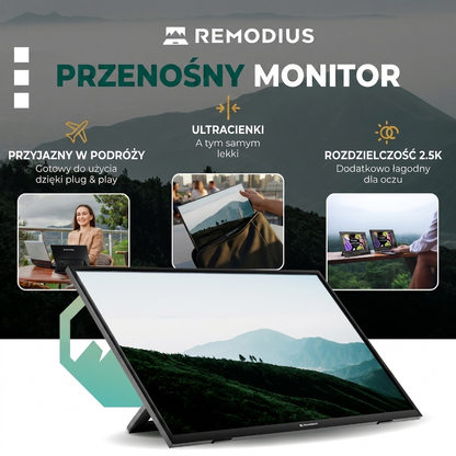 Remodius 13-inch draagbare monitor – 2K IPS