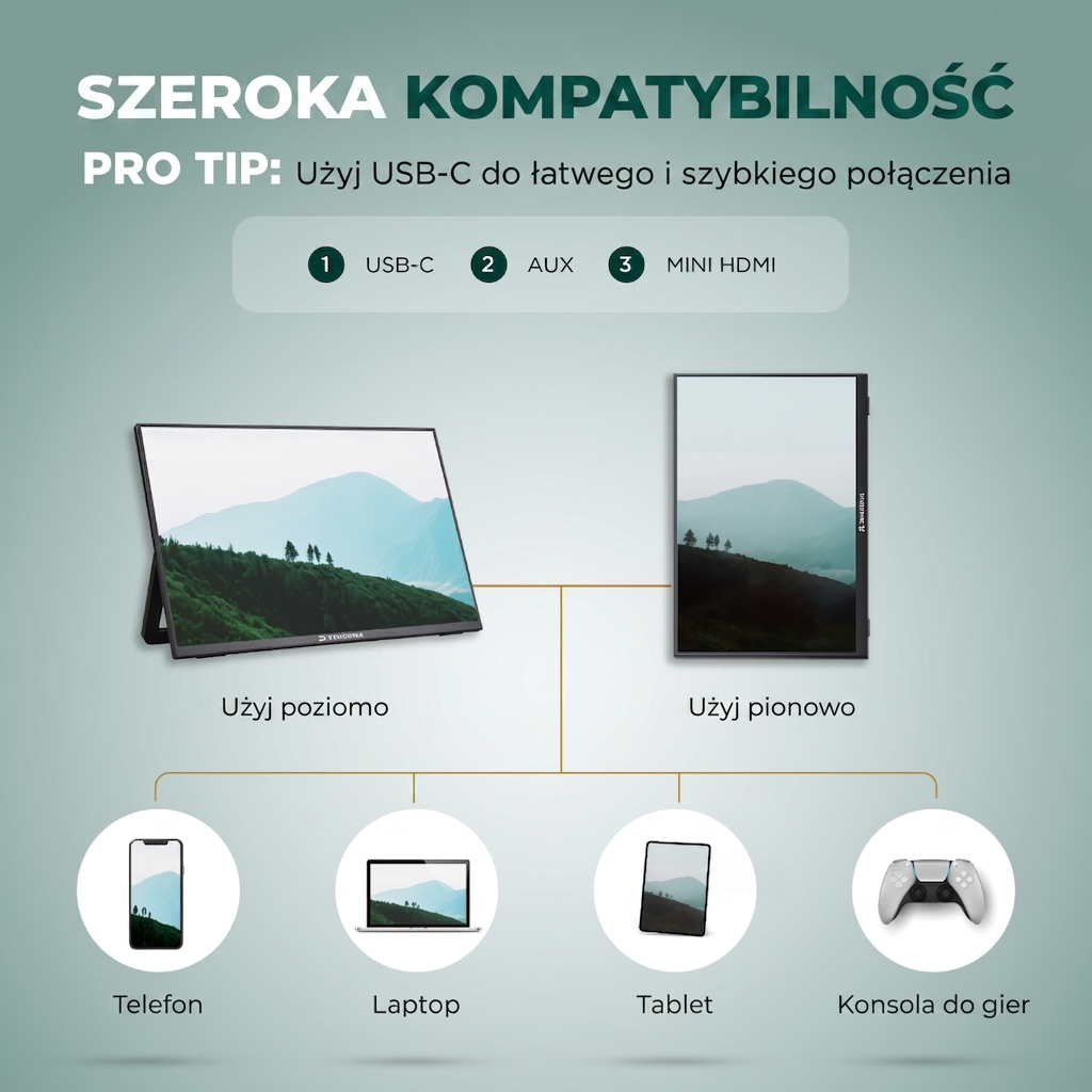 Remodius 13-inch draagbare monitor – 2K IPS