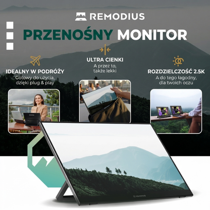 Remodius 16-inch draagbare monitor – 2.5K IPS