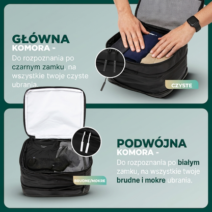 Comnox - Packing Cubes Set van 8 - Georganiseerd reizen met compressie - Zwart Nylon & Mesh