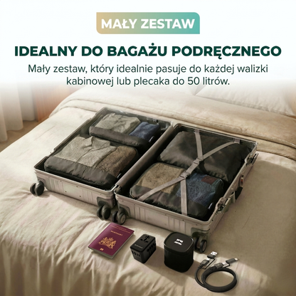 Comnox - Packing Cubes Set van 4 - Slimme reisorganisatie - Zwart met compressie