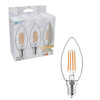 Comnox LED Filament Lampen - Warm wit licht - E14 Kaarsvorm 3-pack