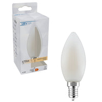 Comnox - LongLife LED Filament Lamp Kaars - Warm wit licht - E14 Melkglas