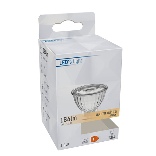 LongLife LED Lamp GU4 - MR11 - Warm wit licht - 2W vervangt 20W