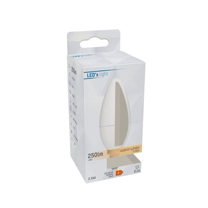 E14 LED Kaarslamp - 250 lm - Warm wit licht - 1 lamp