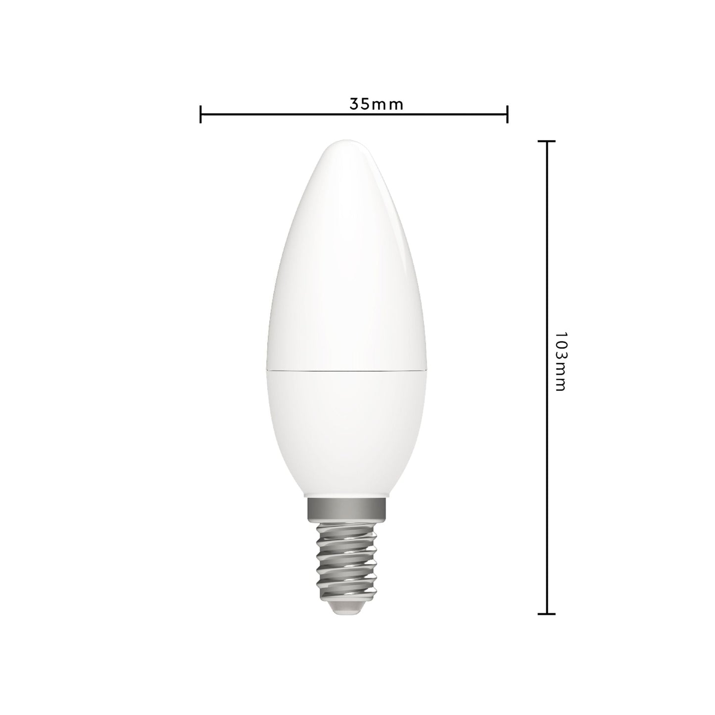 E14 LED Kaarslamp - 250 lm - Warm wit licht - 1 lamp