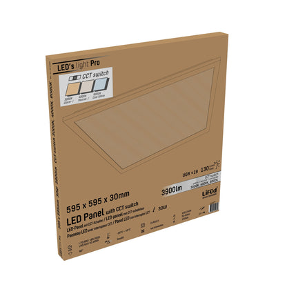 LongLife LED Paneel 60 x 60 cm - Lichtkleur dimbaar van warm naar koud wit - 130 lm/w