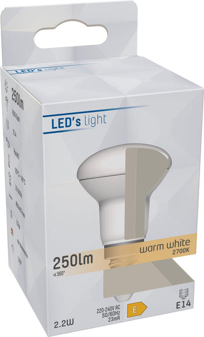 LongLife LED Reflectorlamp E14 - R39 Reflector - Warm wit - 2.2W vervangt 25W