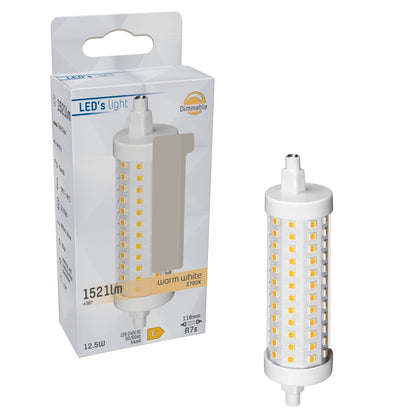 LED Lamp met R7S fitting - Dimbaar warm wit licht - 12.5W Vervangt 100W