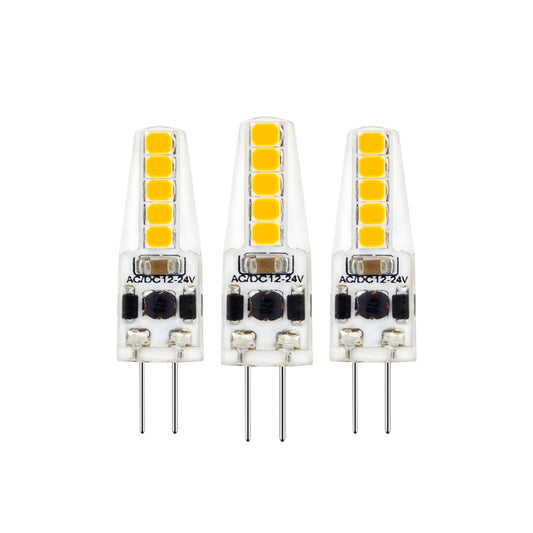 LongLife LED Steeklamp G4 - 12V - Dimbaar warm wit licht - 1.9W (20W) - 3 lampjes