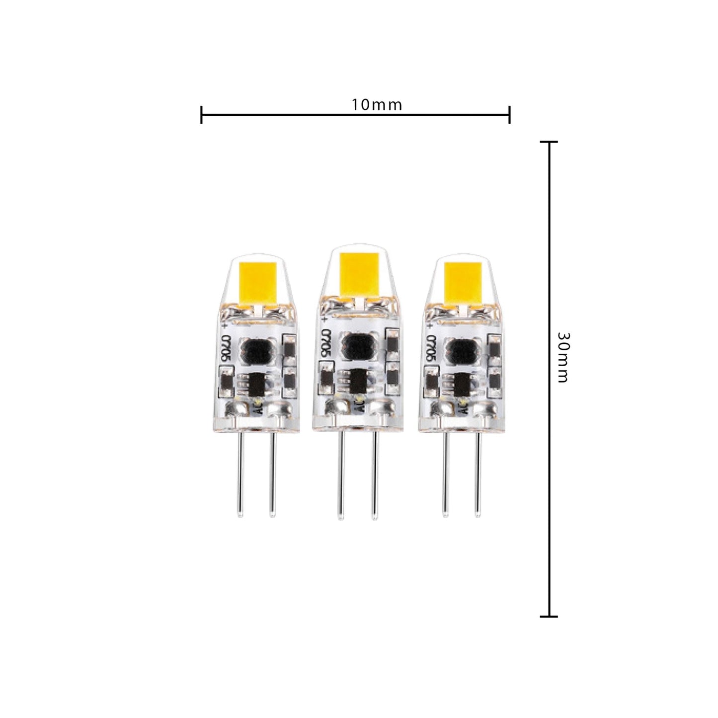 G4 LED Lampen - 12V - 1W vervangt 10W - Warm wit licht - 3PACK