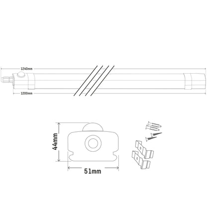 LED's Light LED TL verlichting met sensor 120 cm - Bewegingssensor en bewegingsdetectie - 4100 lm