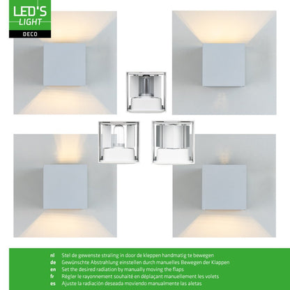 Lumo Cube Wit - Wandarmatuur zonder lichtbron - Excl 1xG9 - IP65