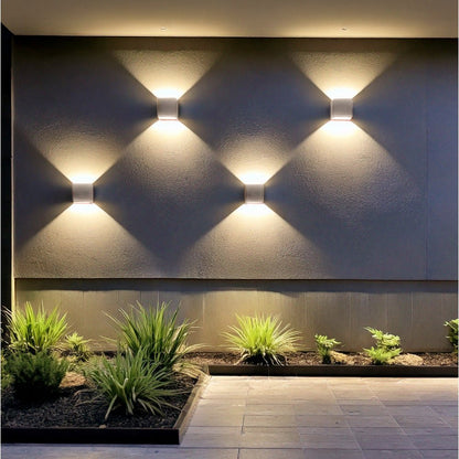 Comnox - Lumo Cube Wit - Professionele wandlamp zonder lichtbron - Duurzame IP65 behuizing - 100×100×100 mm - LED - Wit