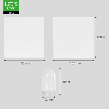 Comnox - Lumo Cube Wit - Professionele wandlamp zonder lichtbron - Duurzame IP65 behuizing - 100×100×100 mm - LED - Wit