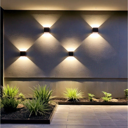 Lumo Cube Zwart - Wandarmatuur zonder lichtbron - Excl 1xG9 - IP65