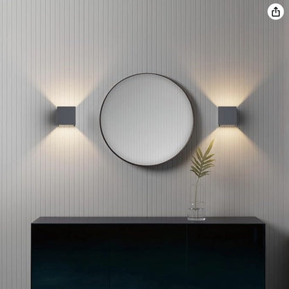 Lumo Cube Zwart - Wandarmatuur zonder lichtbron - Excl 1xG9 - IP65