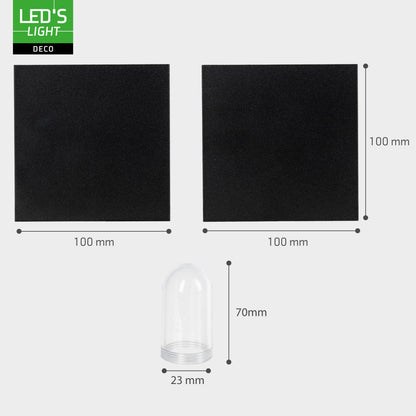 Lumo Cube Zwart - Wandarmatuur zonder lichtbron - Excl 1xG9 - IP65