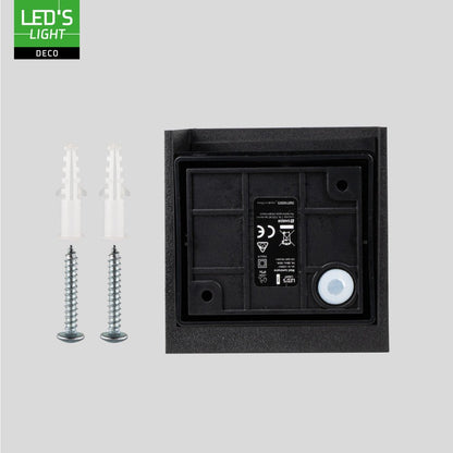 Lumo Qube Wandlamp Buitenlamp met Lichtbron - wandarmatuur - 380lm 1800K - Zwart - IP54