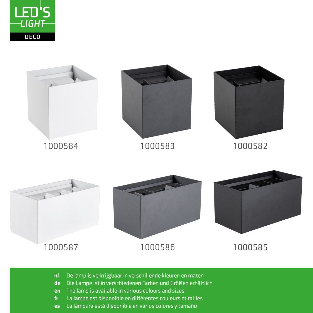 Lumo Recta Antraciet - Wandarmatuur zonder lichtbron - Excl 2xG9 - IP65