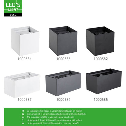 Lumo Recta Antraciet - Wandarmatuur zonder lichtbron - Excl 2xG9 - IP65