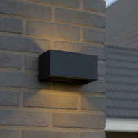 Comnox - Lumo Recta Zwart - Moderne Wandverlichting - IP65 Waterdicht