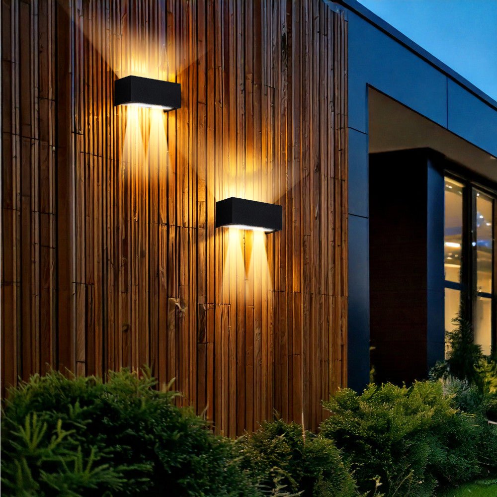 Lumo Recta Zwart - Wandarmatuur zonder lichtbron - Excl 2xG9 - IP65