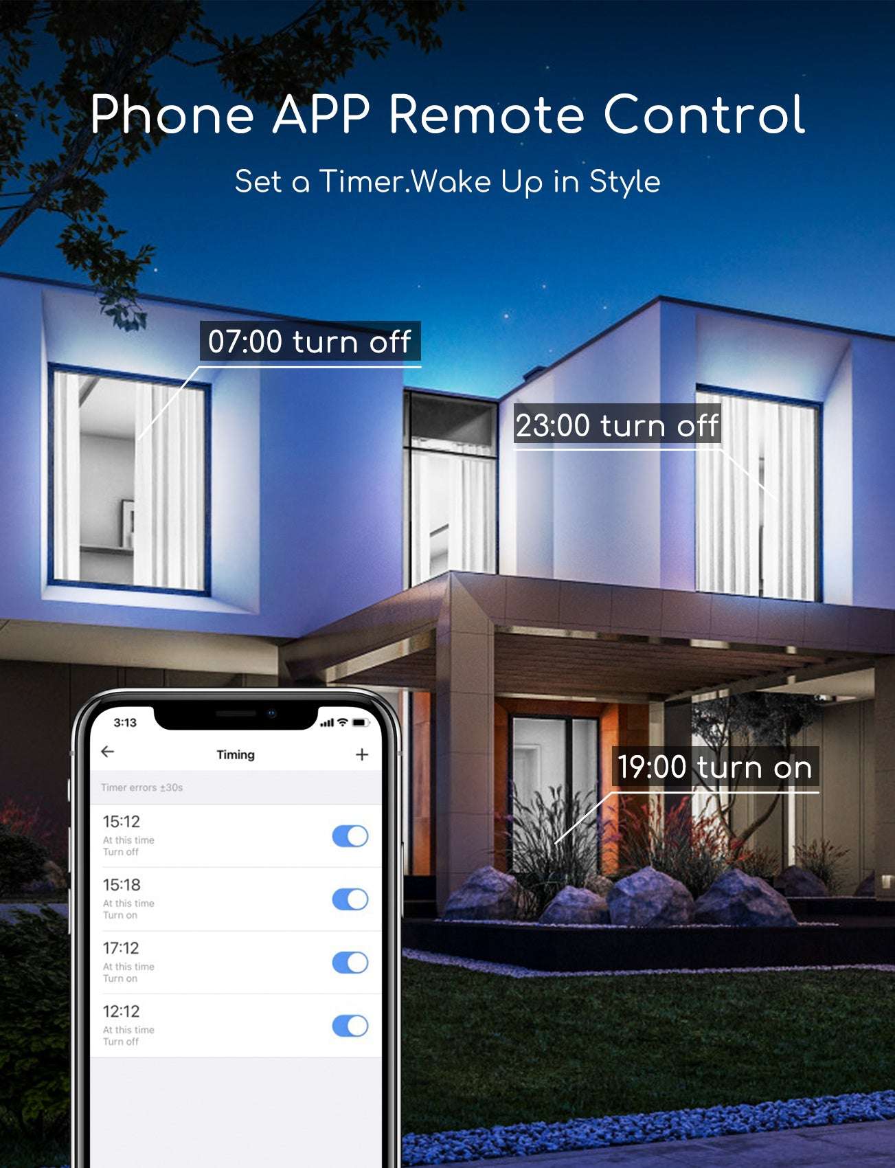 Een witte, ronde LED-plafondlamp met warm wit licht, uitgerust met een app-gecontroleerde CCT-functie van 3000K tot 6500K voor flexibele verlichting in woon- en werkomgevingen.