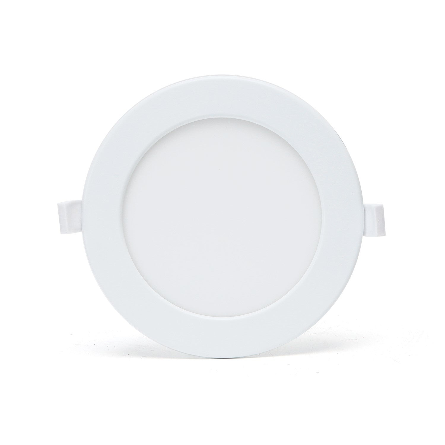 Een witte, ronde LED-plafondlamp met warm wit licht, uitgerust met app-gecontroleerde CCT-functie van 3000K tot 6500K, ideaal voor moderne interieurs en slimme verlichtingsoplossingen.