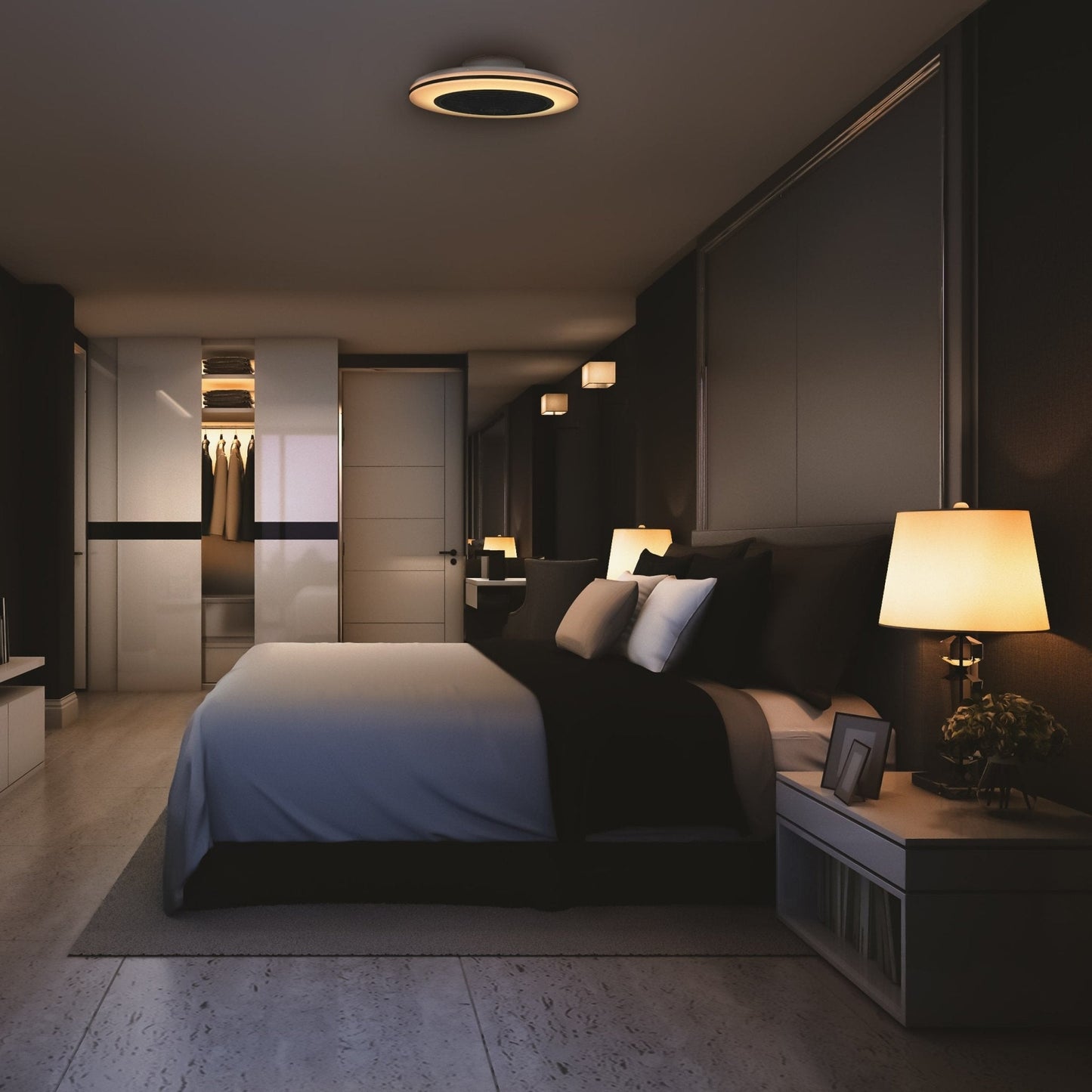 Moderno 3D plafondventilator met verlichting 50cm – Dimmen en lichtkleur instellen via afstandsbediening – Met zomer- en winterstand en timerfunctie