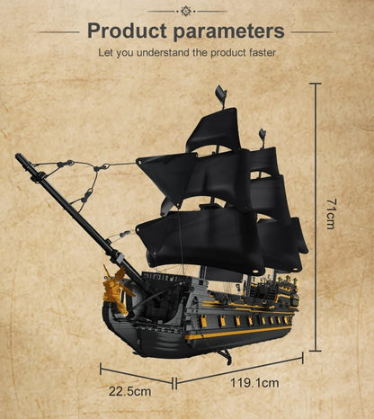 Mould King 13186 Zwarte Parel Piratenschip – 5266 Stuks LEGO Compatible Bouwset