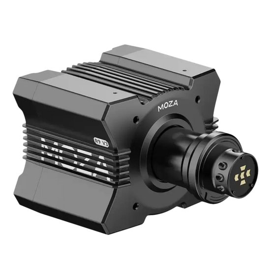 Zwart metalen MOZA R9 V3 stabilisatiesysteem met koelribben en zichtbare aansluiting, ontworpen voor professionele videoproducenten en drone-gebruikers die precisie en stabiliteit nodig hebben.