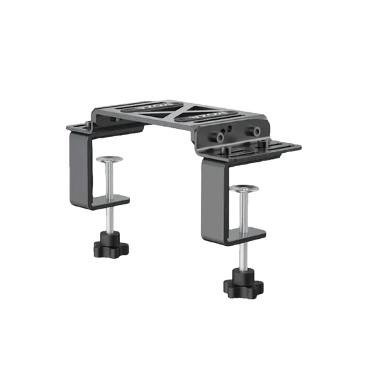 Zwart metaal montageframe met verstelbare poten voor camera’s en smartphones. Geschikt voor stabilisatie tijdens video-opnames en fotograferen.