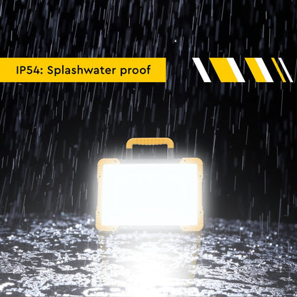 LED's Light 18V Hybride LED Bouwlamp 5500lm - Incl Adapters - Bedraad en draadloos te gebruiken – IP54 – Rough Service Tested – 47W